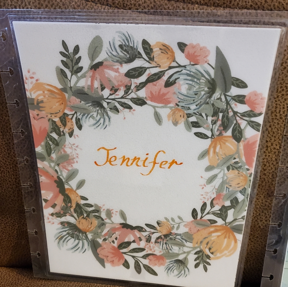Handmade cover for your Classic size Disc Bound Planner Jennifer
